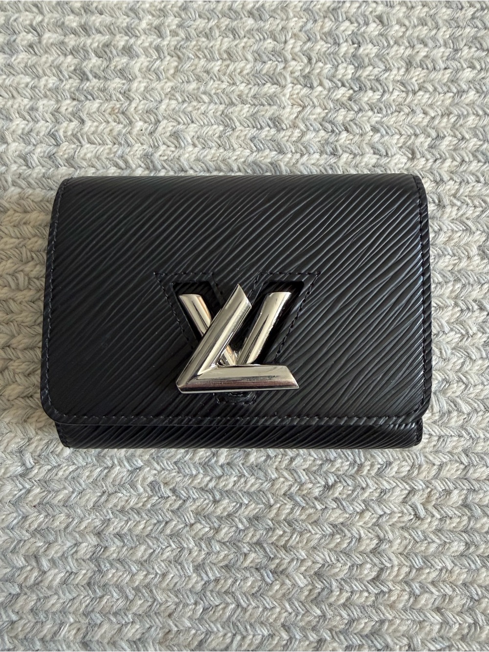 Louis Vuitton Black Epi Twist Compact XS Wallet